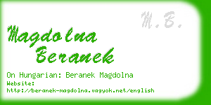 magdolna beranek business card